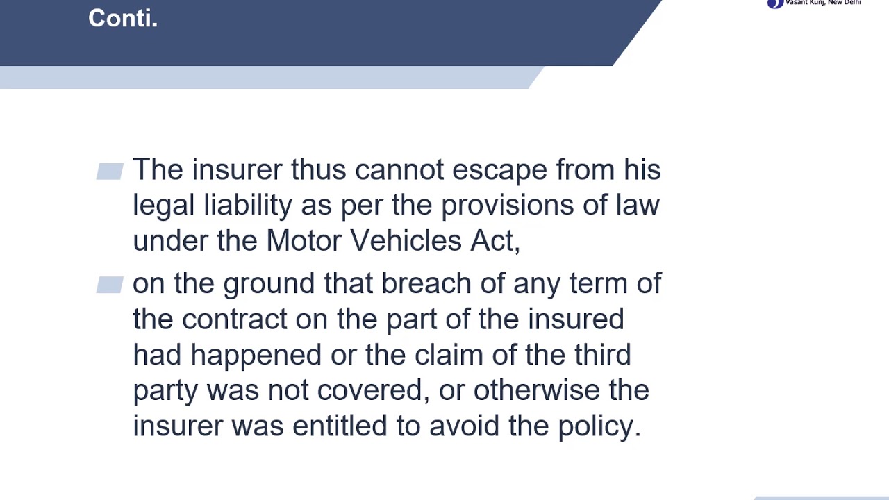 Motor vehicle Insurance with special reference to Third Party Insurance