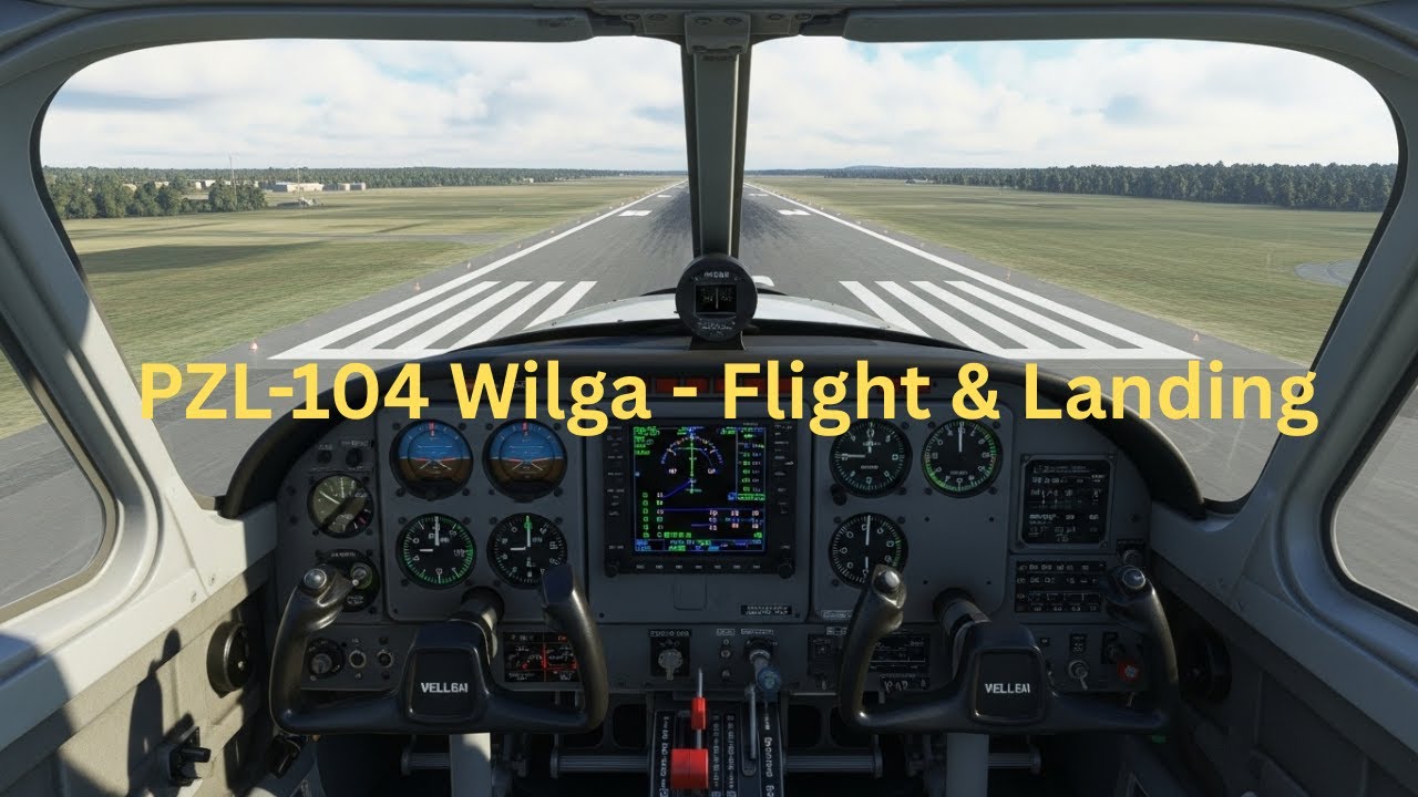 Flight Simulator - Cockpit Flight & Landing - PZL-104 Wilga | Airplane Pro Simulator