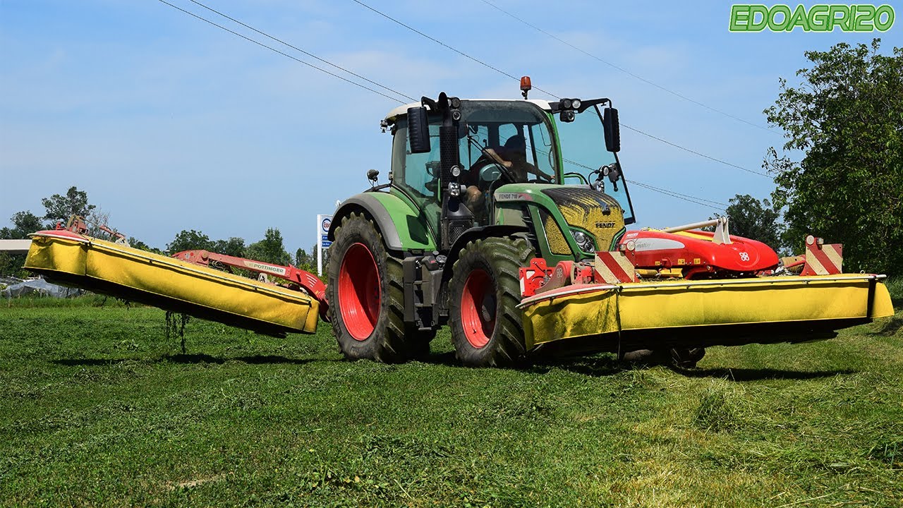 Fendt 718 Vario + Pöttinger Novacat 301 Alpha-Motion + Novacat 302 || By Edoagri20