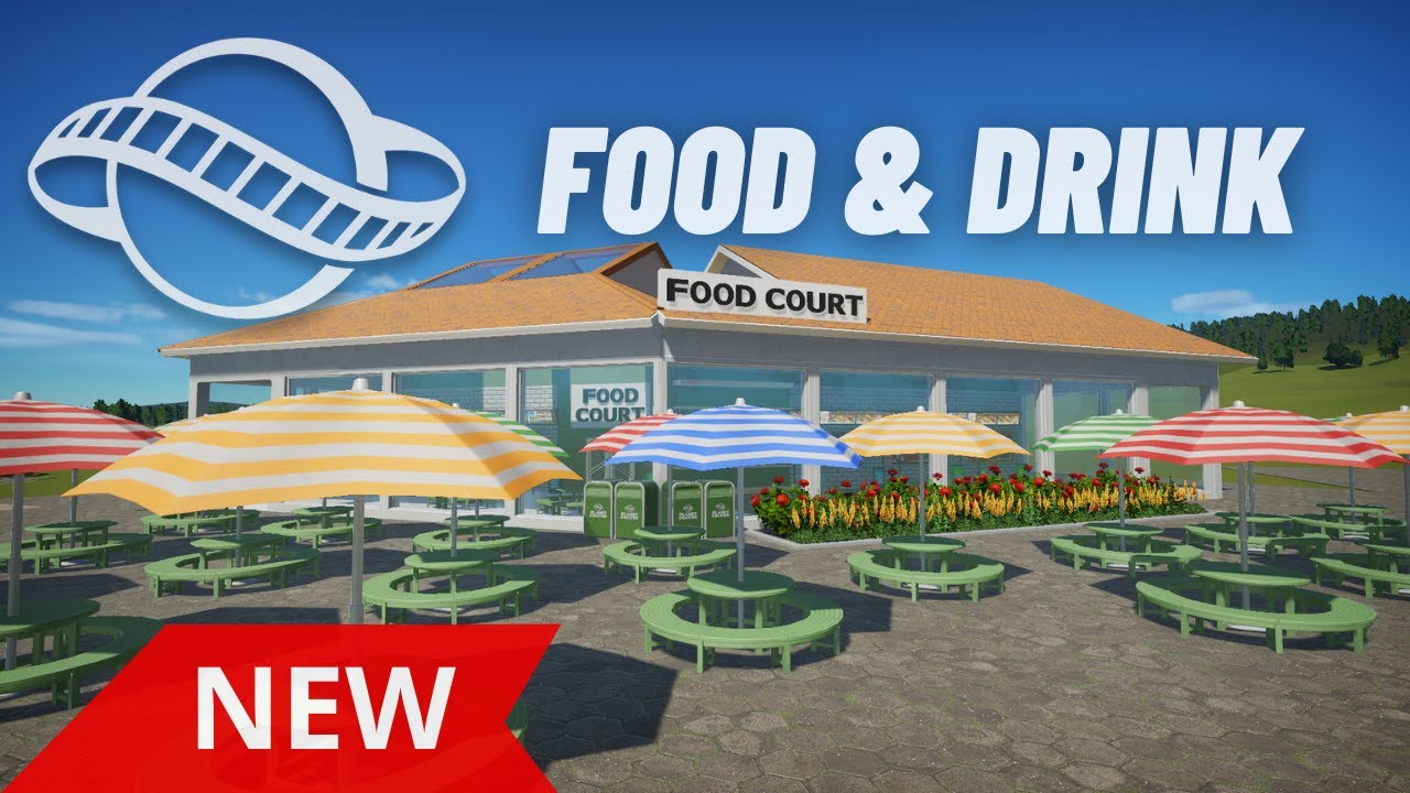 Mini-Tutorial Part 7 - How To Build Realistic Food & Drink Facilities In Planet Coaster (Timelapse)