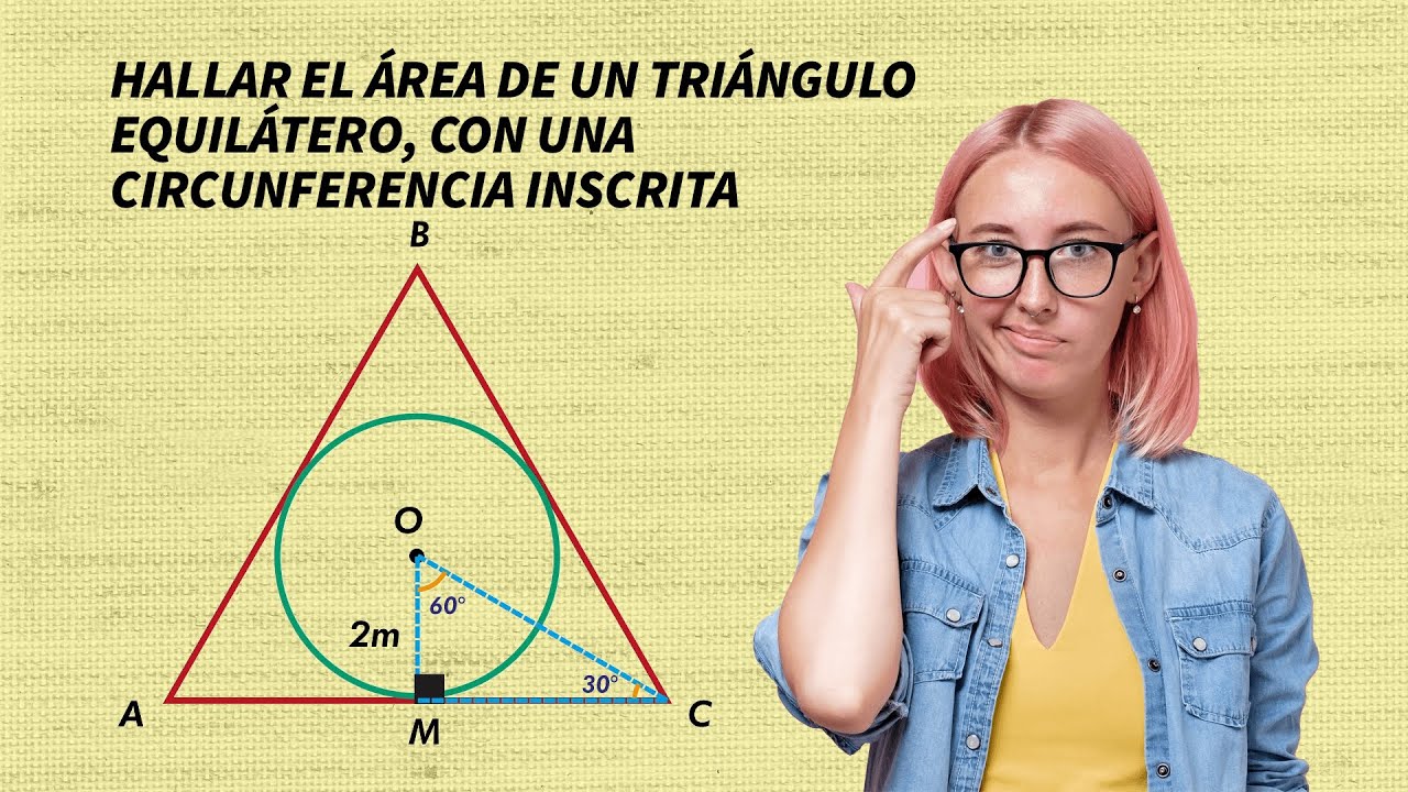 Cómo encontrar el área de un triángulo equilátero con una circunferencia inscrita - Incentro