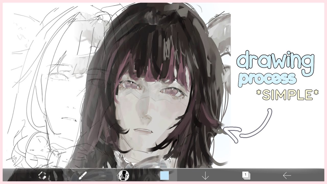 DRAW COLUMBINA with me + my art process