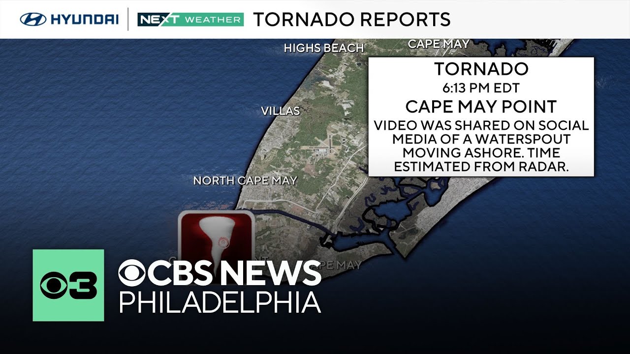 Tornado confirmed in Cape May Point, New Jersey, National Weather Service says