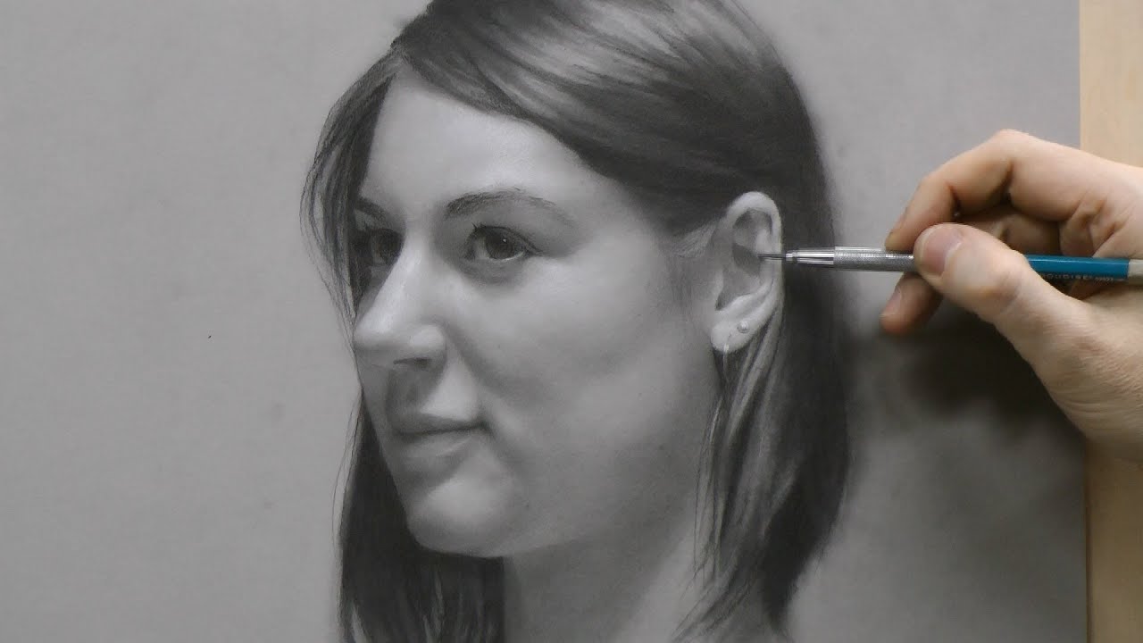 Time-lapse Portrait Drawing Demonstration by David Jamieson #2