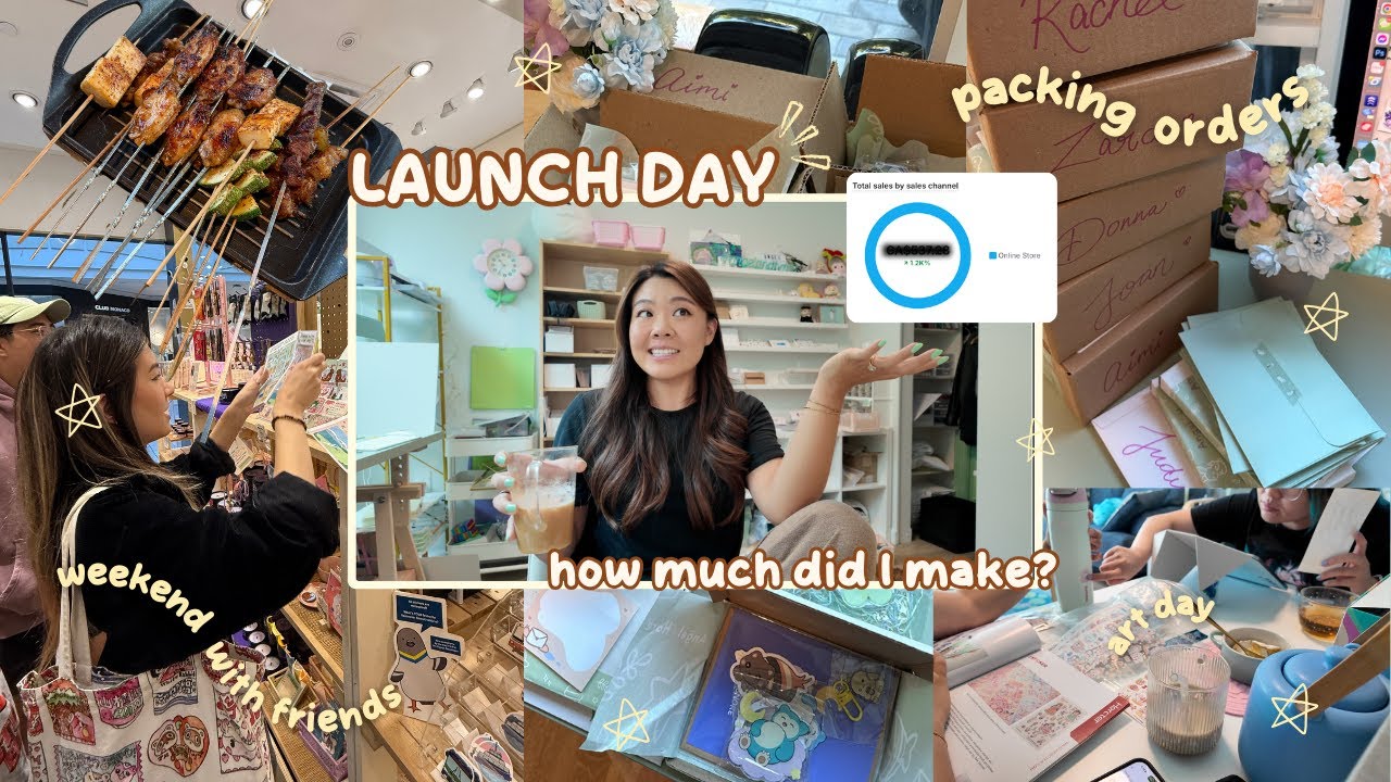 what actually happens during a shop update🌟 packing orders + balancing a busy week of work & friends