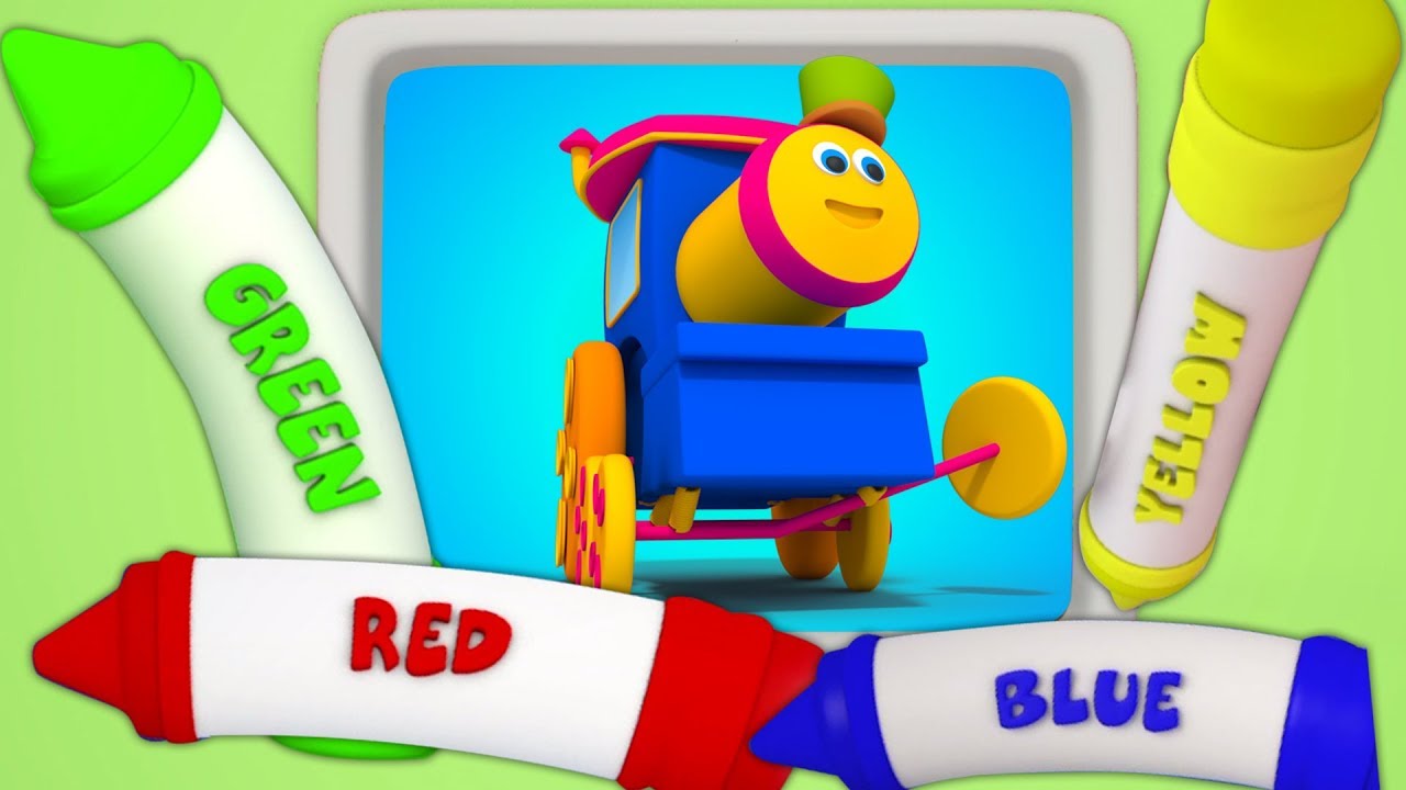 Боб поезд | Цветная песня для детей | узнать цвета в россии | Bob Train | Color Song In Russia