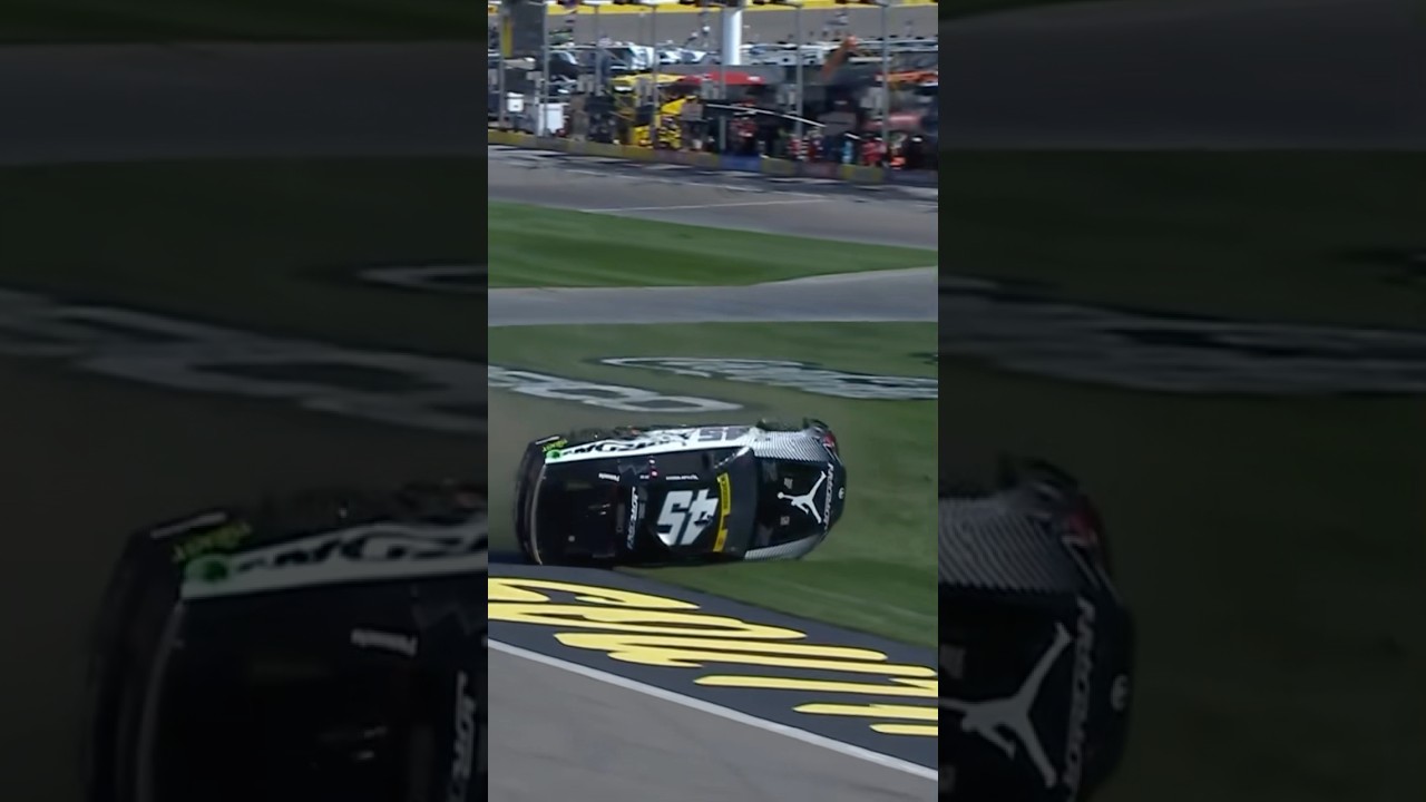 Tyler Reddick up and over at Las Vegas #nascar