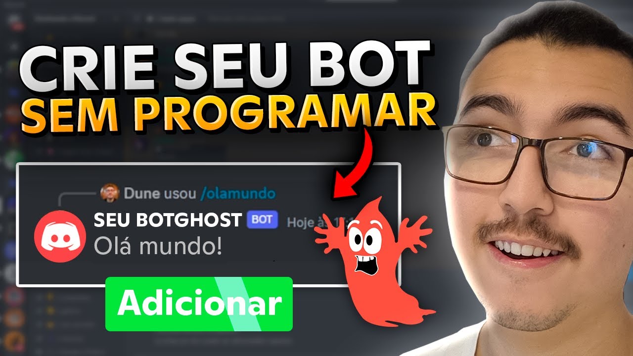 Como CRIAR seu BOT de Discord SEM PROGRAMAR com BotGhost (PC e Celular)