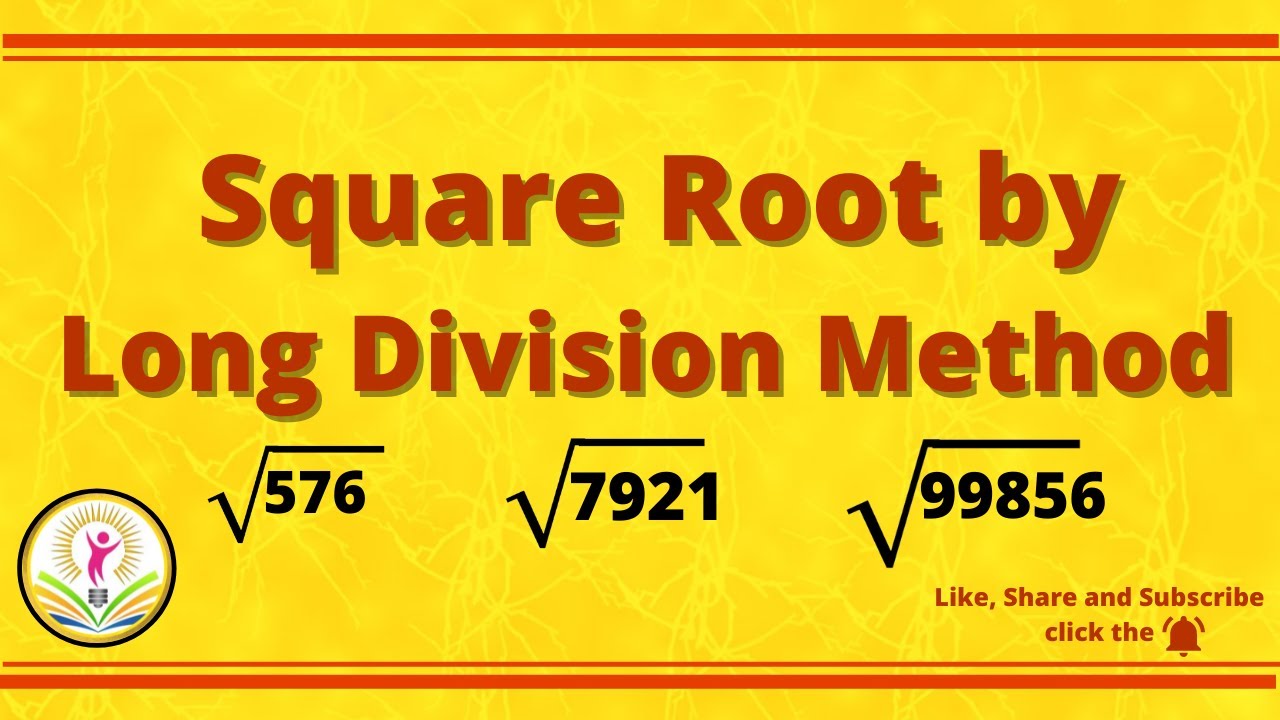 How to find Square Root by Long Division Method | Class 8th CBSE, Ch-6 | squares and Square Roots