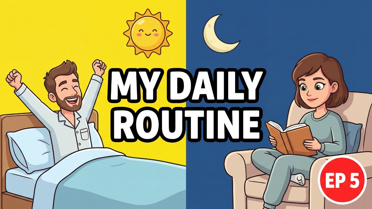 My Daily Routine | Talk About Your Day | English Listening Practice