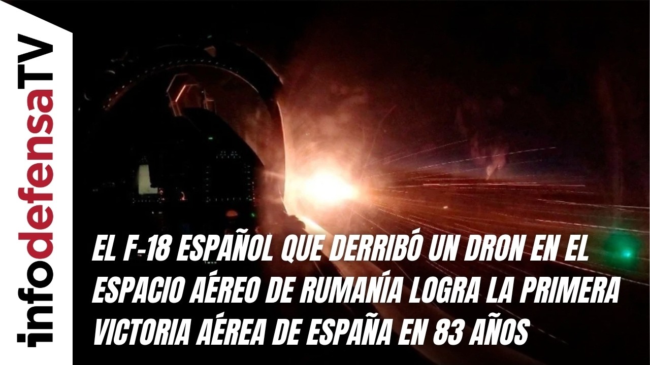 El F-18 espa&ntilde;ol derriba un dron en el espacio a&eacute;reo de Ruman&iacute;a logrando la victoria a&eacute;rea en 83 a&ntilde;os