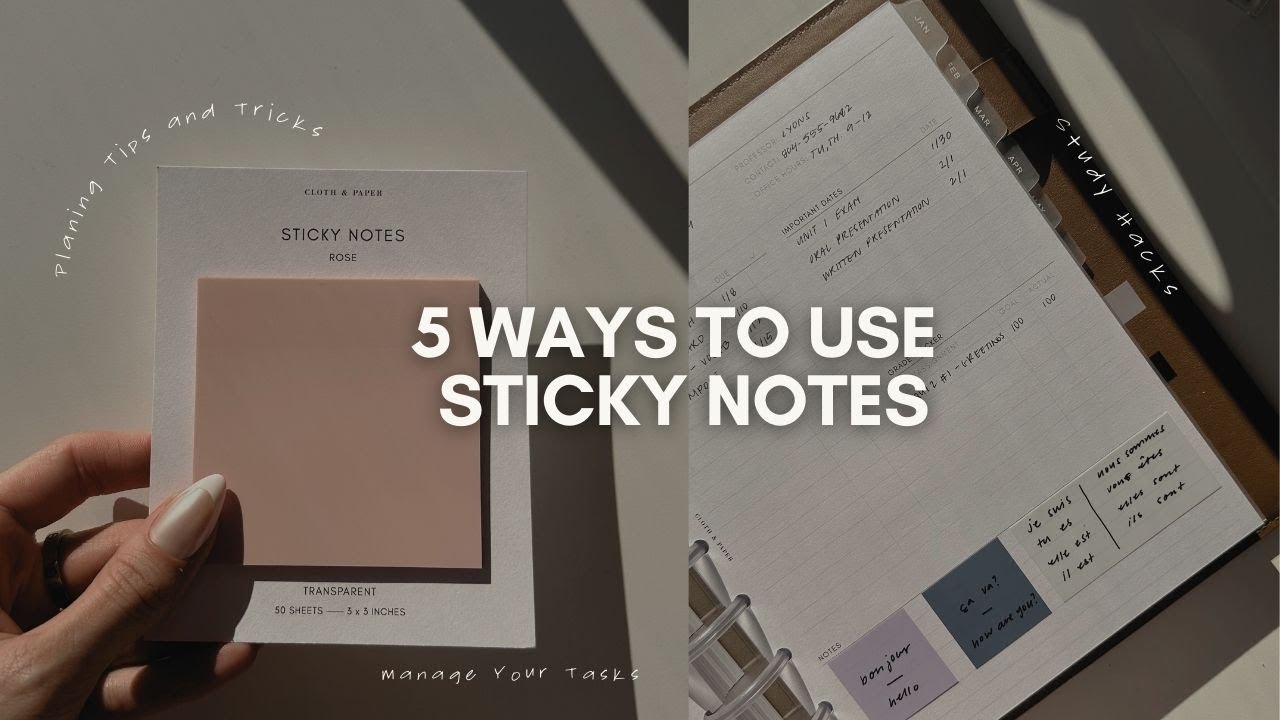 5 Creative Ways to Use Sticky Notes | Cloth & Paper Planner Sticky Notes | January Sub Box