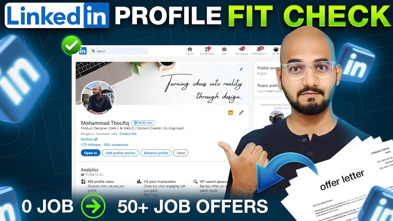 LinkedIn FIT CHECK | Build a Outstanding LinkedIn Profile | in Tamil | Thoufiq M