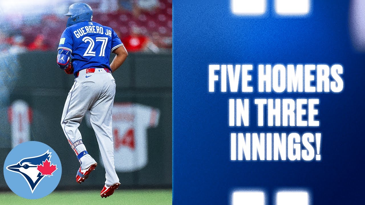 SLUGFEST: Blue Jays overcome early 5-0 deficit by hitting FIVE homers!