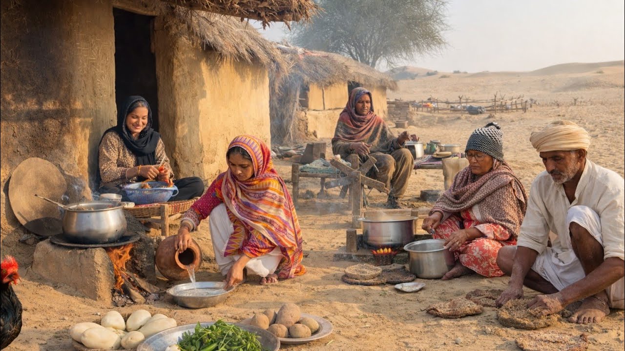 Desert Women Ancient Cooking Routine | Traditional Desert Village Food | Morning Routine Cooking 