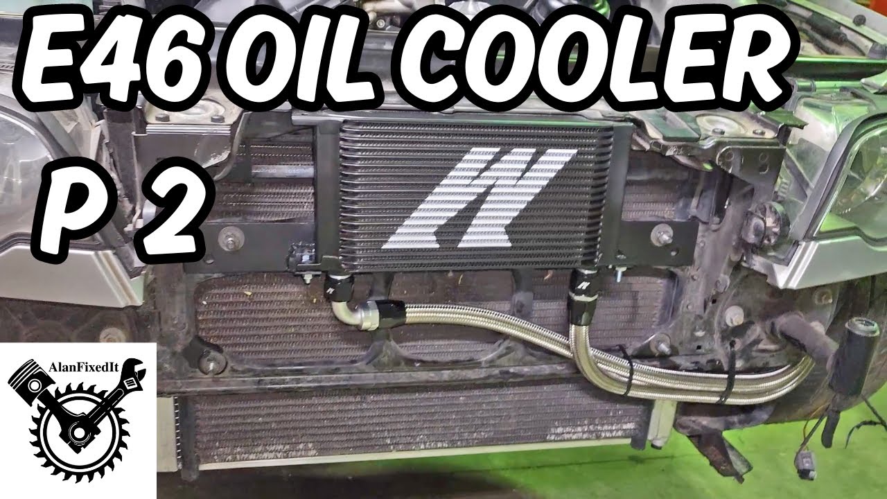 E46 Oil Cooler Install Part 2/3 - Mounting the cooler and routing the lines