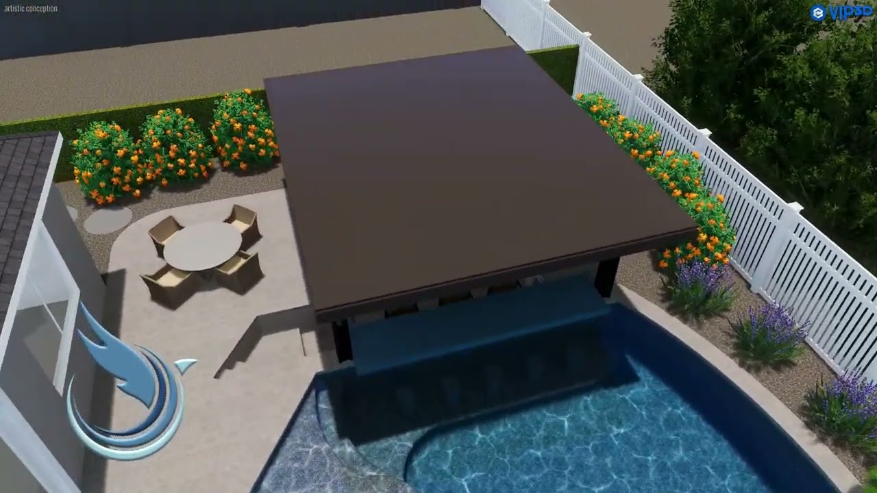 Odell Pool with Sunken Bar & Grotto