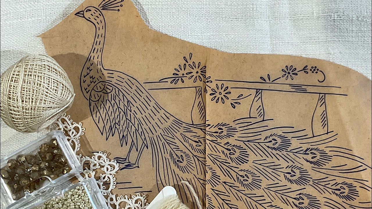 Part 1 Percy the peacock #slowstitch