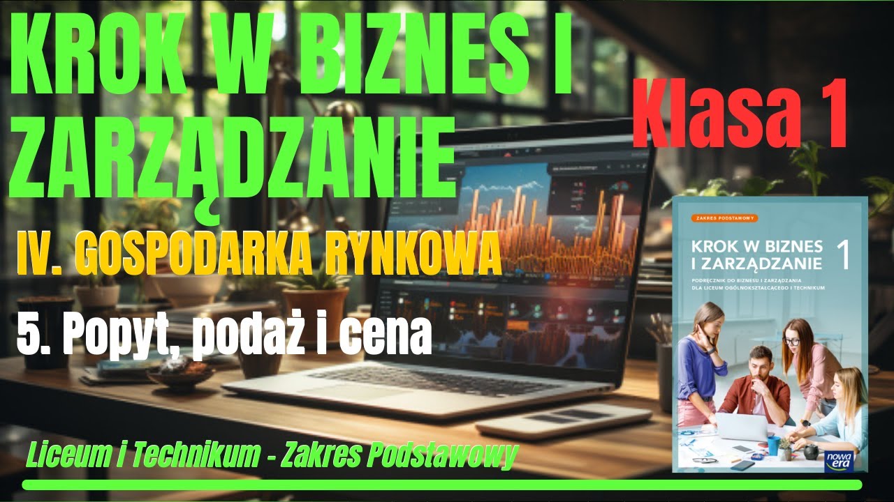KROK w BIZNES i ZARZĄDZANIE 1| Dział IV. Roz.5: Popyt, podaż i cena #biznes #liceum #budżet