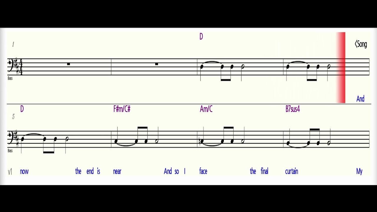 🎸🎤MY WAY (FRANK SINATRA) – Karaoke Version with Lyrics, Guitar Chords & Sheet Music