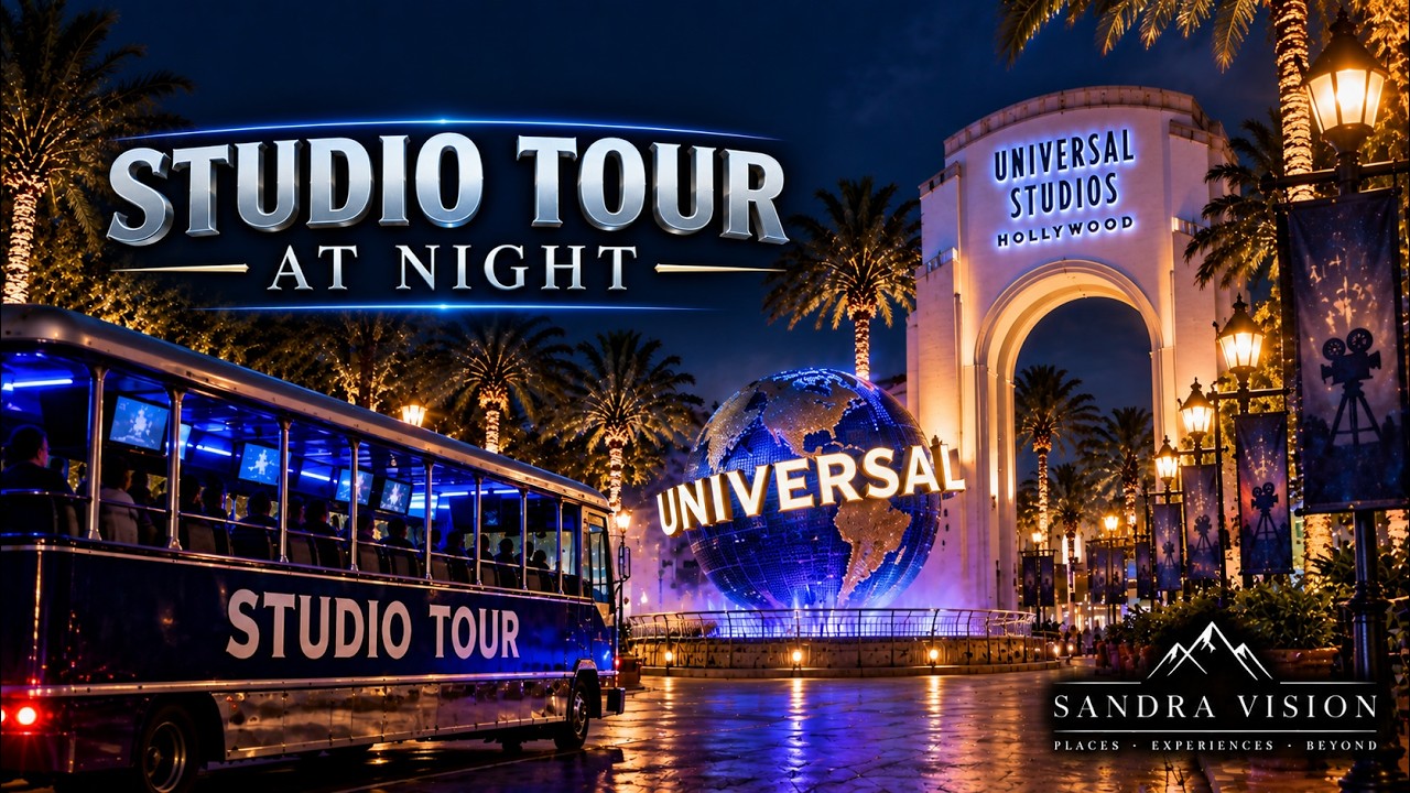 [HD] What the Studio Tour Looks Like at Night | Universal Studios Hollywood POV 2025