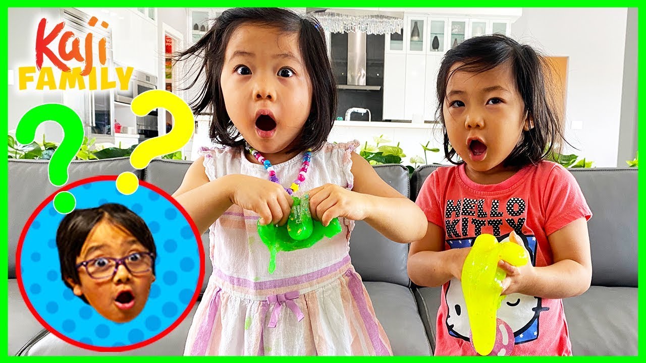 Who Knows Ryan better Emma or Kate while making DIY Satisfying Slime!