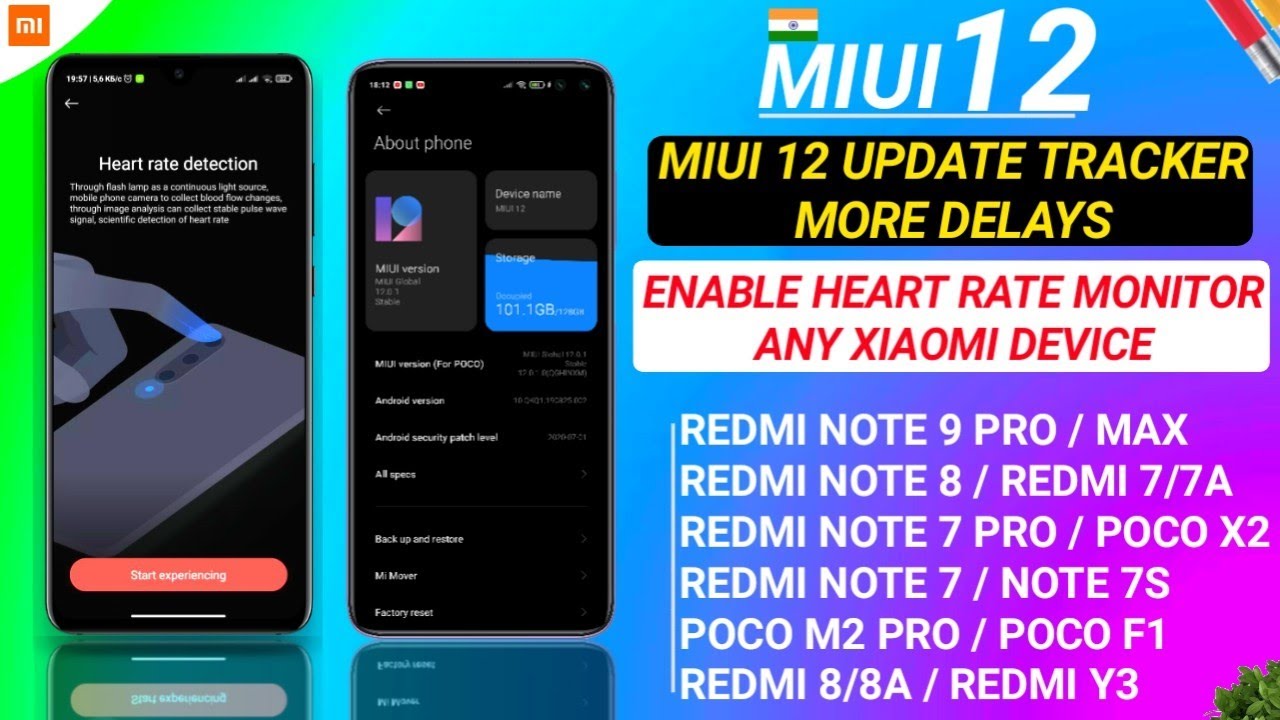 OFFICIAL INDIA - MIUI 12 UPDATE OTA DELAYED | TRACKER | ENABLE MIUI 12 HEART RATE MONITOR | MIUI 12