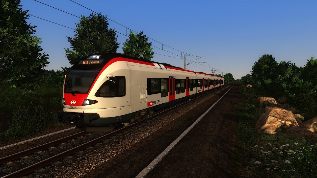 Train Simulator 2021 - Navette Frasne - Vallorbe en RABe 522 des CFF