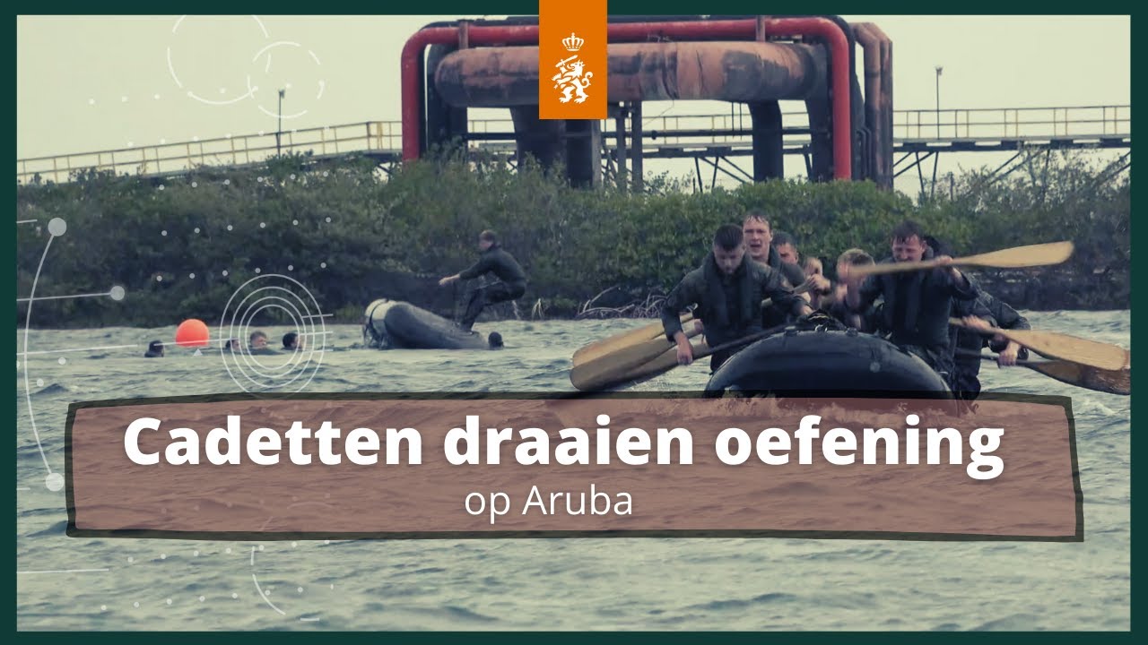 KMA cadetten draaien oefening op Aruba