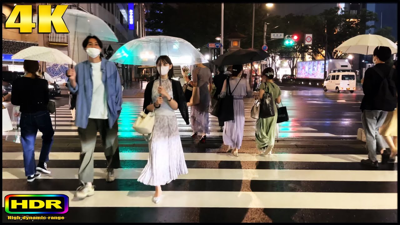 Tokyo Harajuku to Shibuya on a Rainy Night - 4K HDR