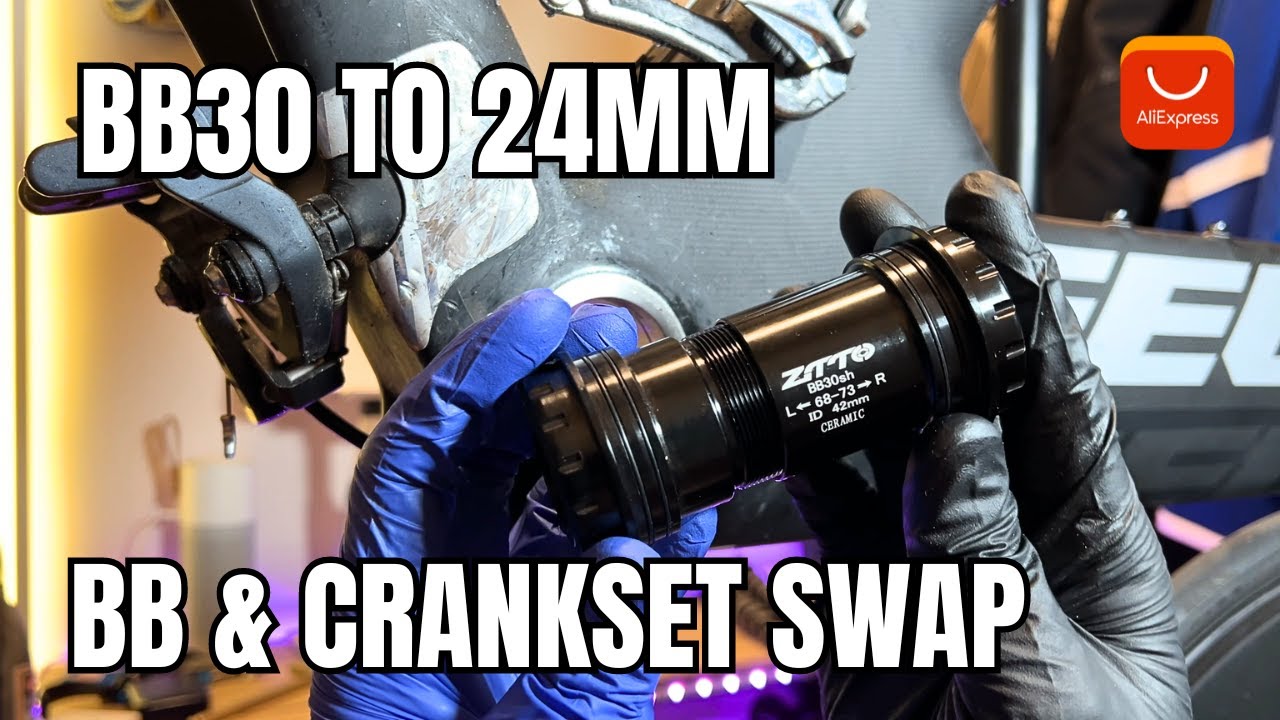 Замена каретки AliExpress ZTTO - FSA Omega на шатуны Shimano 105
