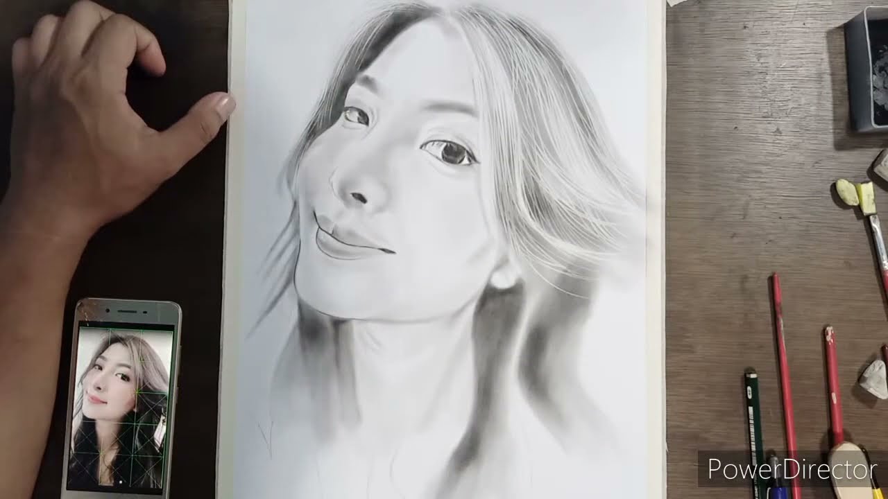 Catherine Lim-Artwork, Charcoal portrait