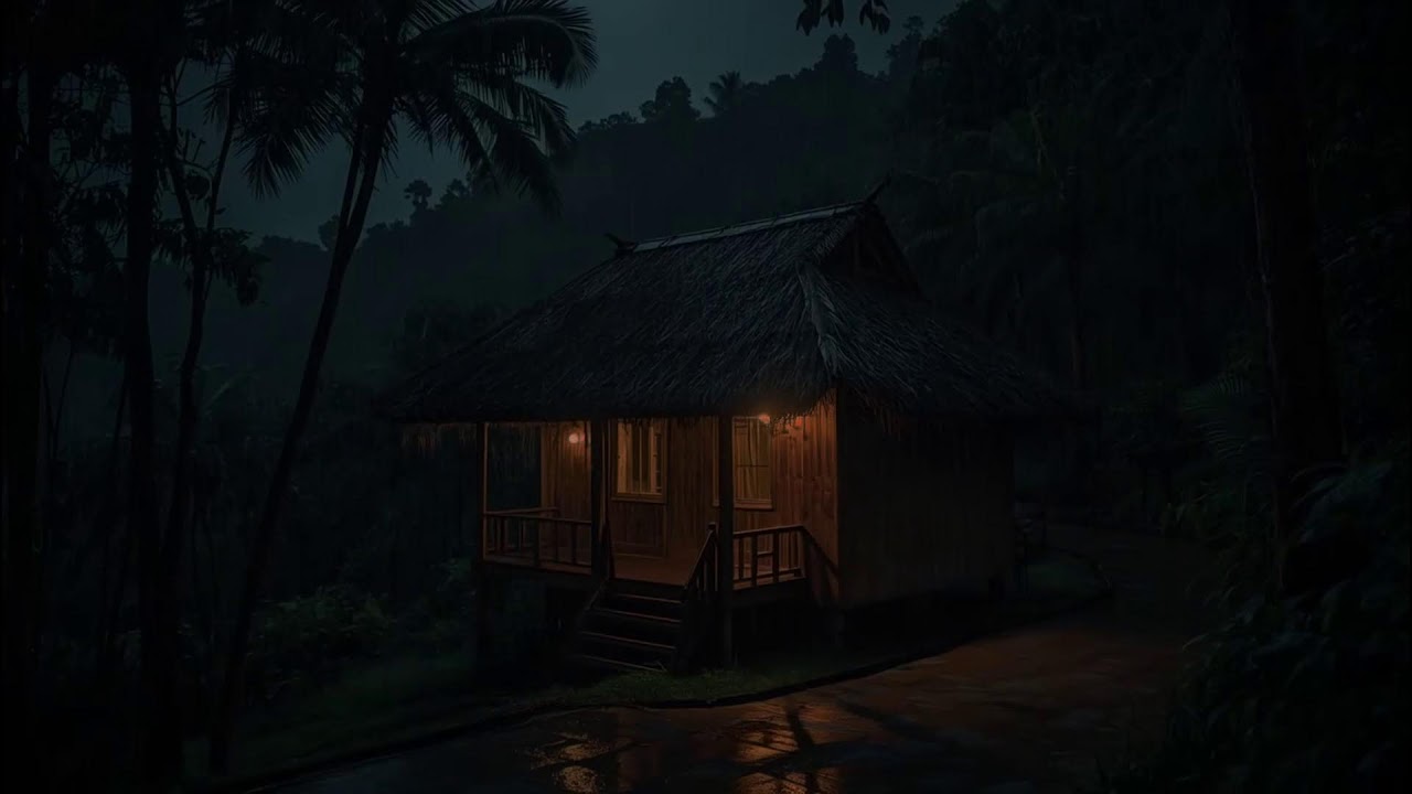 Night Forest Rain White Noise 🌧️ | Soft Rain Sounds for Sleeping Peacefully