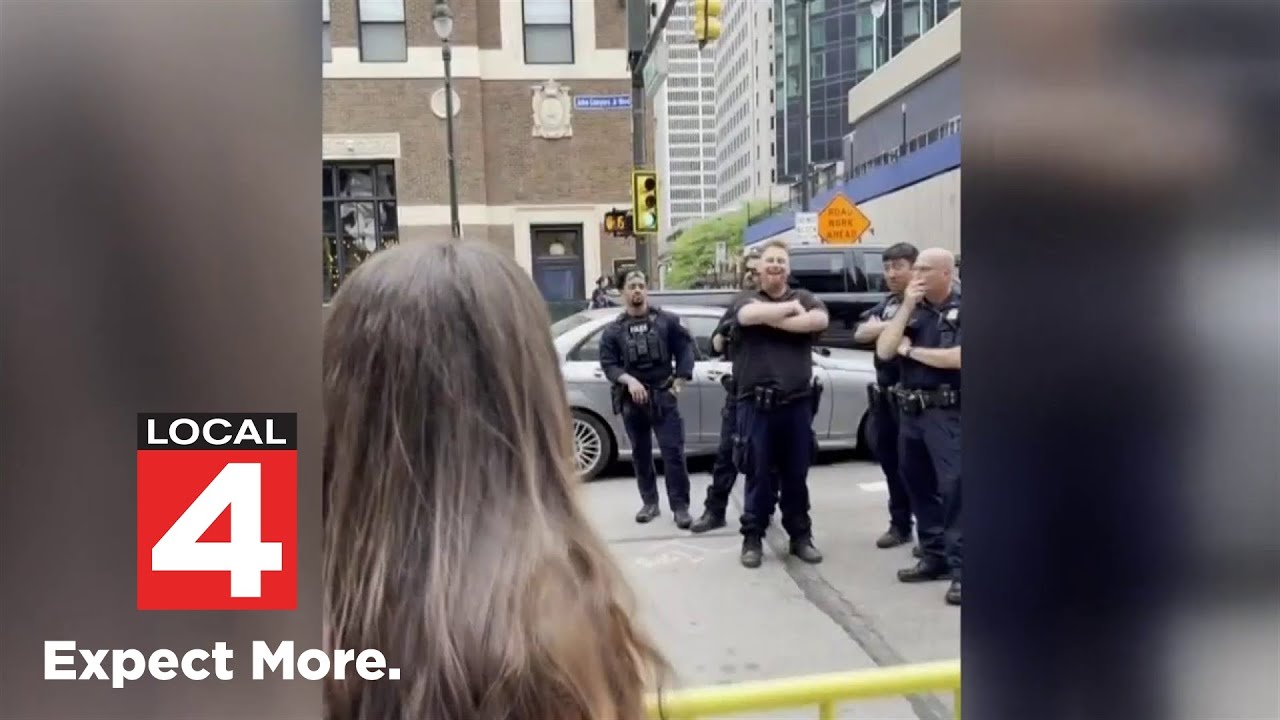 Detroit police lieutenant suspended after viral video with protester