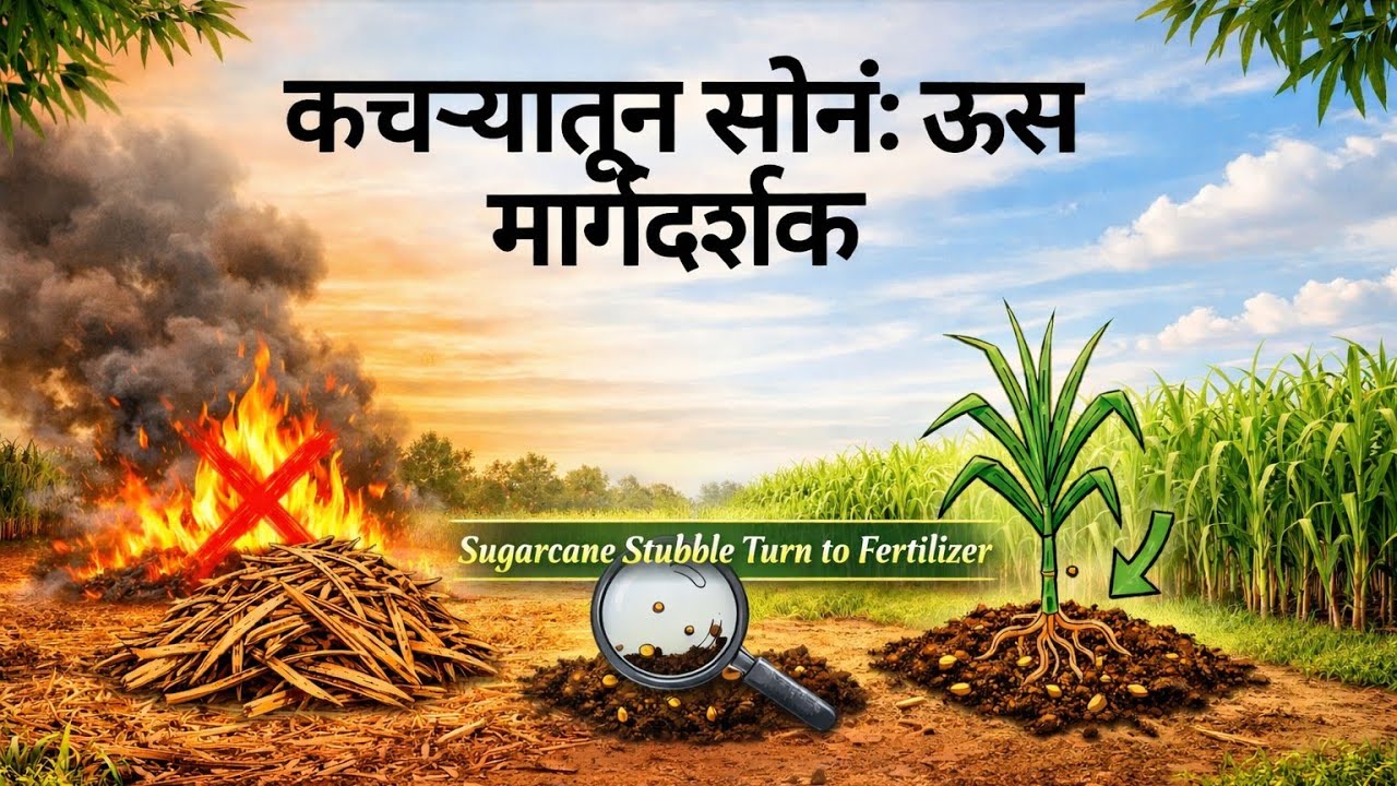 पाचट जाळणे थांबवा! एकरी १५,००० वाचवा आणि उसाचे उत्पन्न वाढवा | ऊस शेती नवीन तंत्रज्ञान
