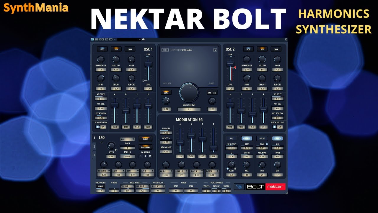 Обзор синтезатора Nektar Bolt Harmonics