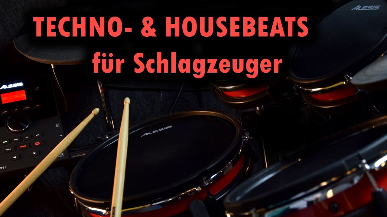 TECHNO- & HOUSEBEATS am Schlagzeug [DRUM TUTORIAL]