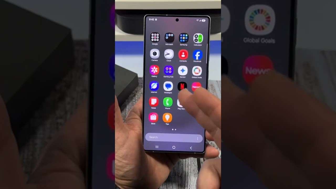 Samsung internet on the Samsung Galaxy S25 Ultra
