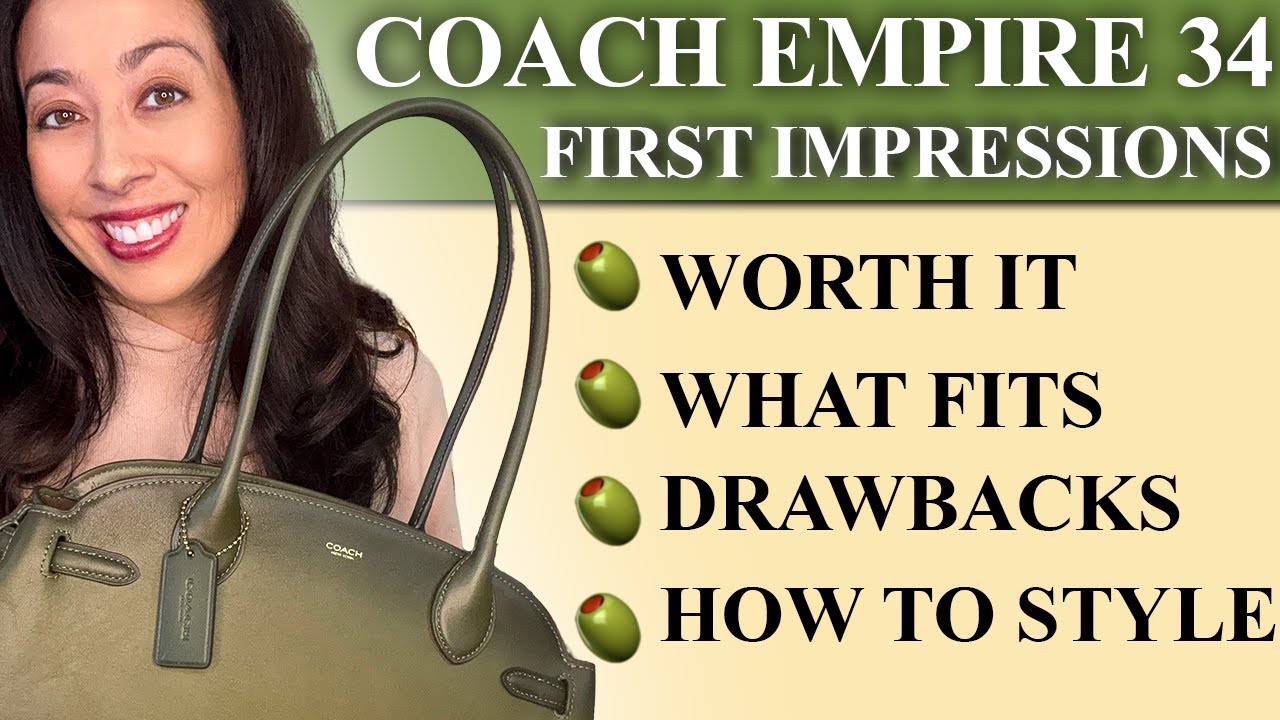 👜 Обзор сумки Coach Empire 34 | Первые впечатления в оливково-зеленом цвете 💚