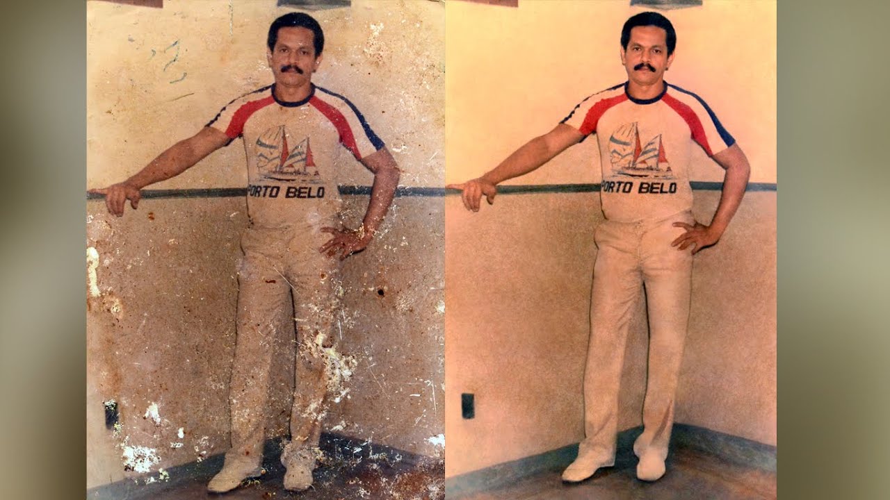 Restauração foto (1976) danificada! - Photoshop