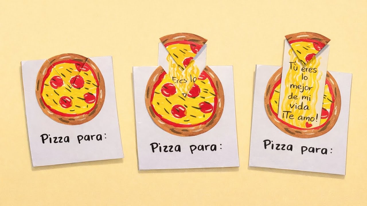 DIY: Pizza con mensaje sorpresa 💛 (idea original) 