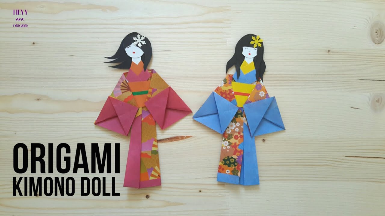 Origami Japanese Kimono Doll Tutorial (Design by Heyy Origami)