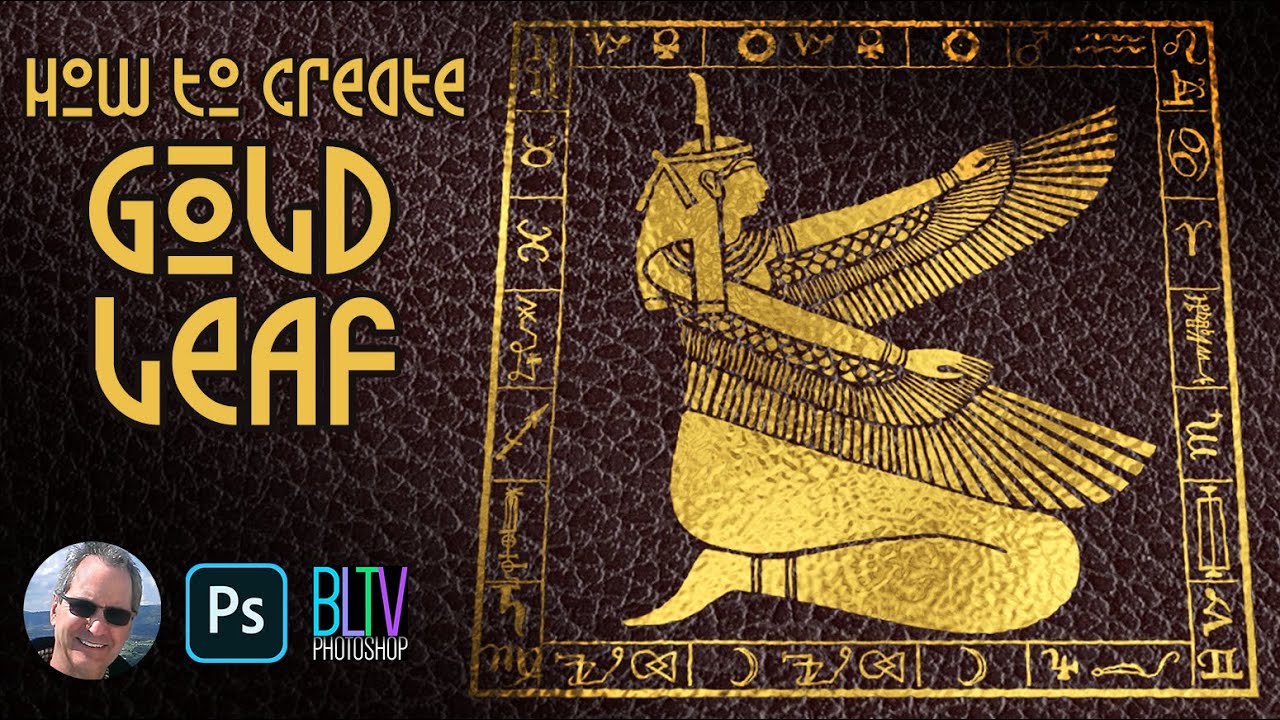 Photoshop: как добавить графику и текст GOLD LEAF на кожу