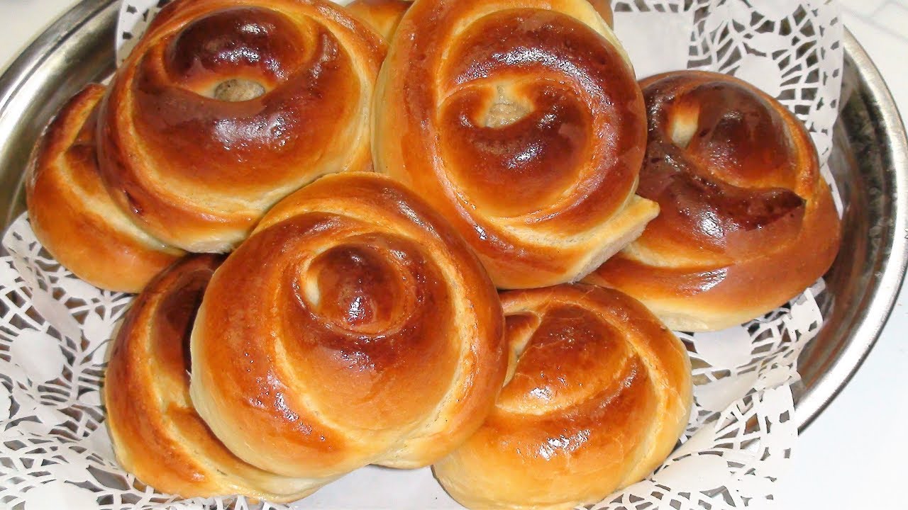 Super qabariq Bulka Resepti .  İçlikli gül Bulkanın Hazırlanması.