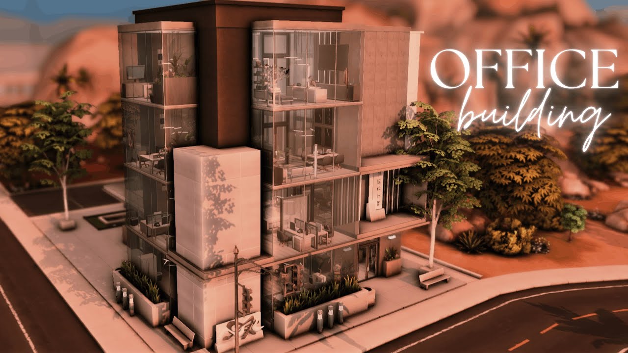CHIC OFFICE | NO CC | The Sims 4 Speed Build
