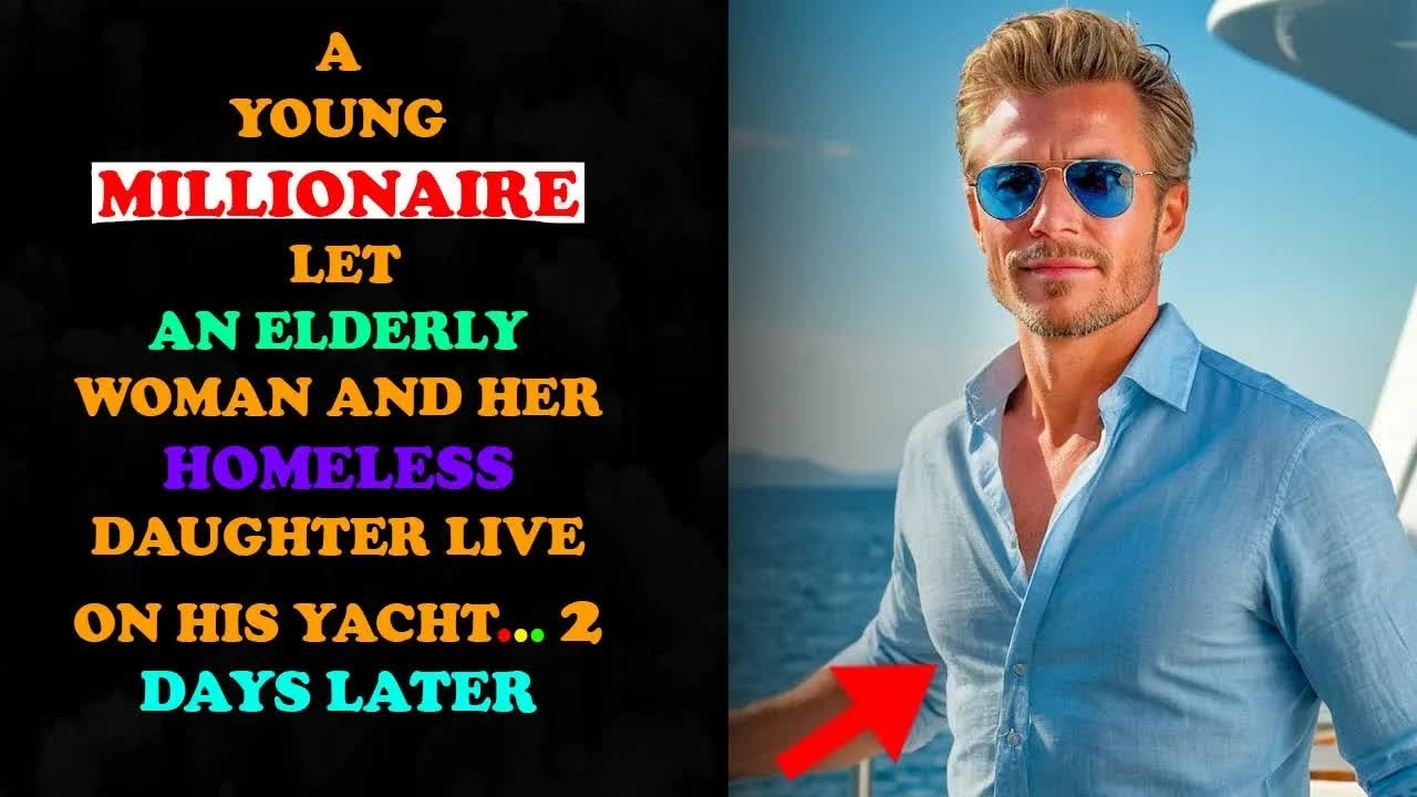 A YOUNG MILLIONAIRE LET AN ELDERLY WOMAN AND HER HOMELESS DAUGHTER LIVE ON HIS YACHT    2 DAYS LAT