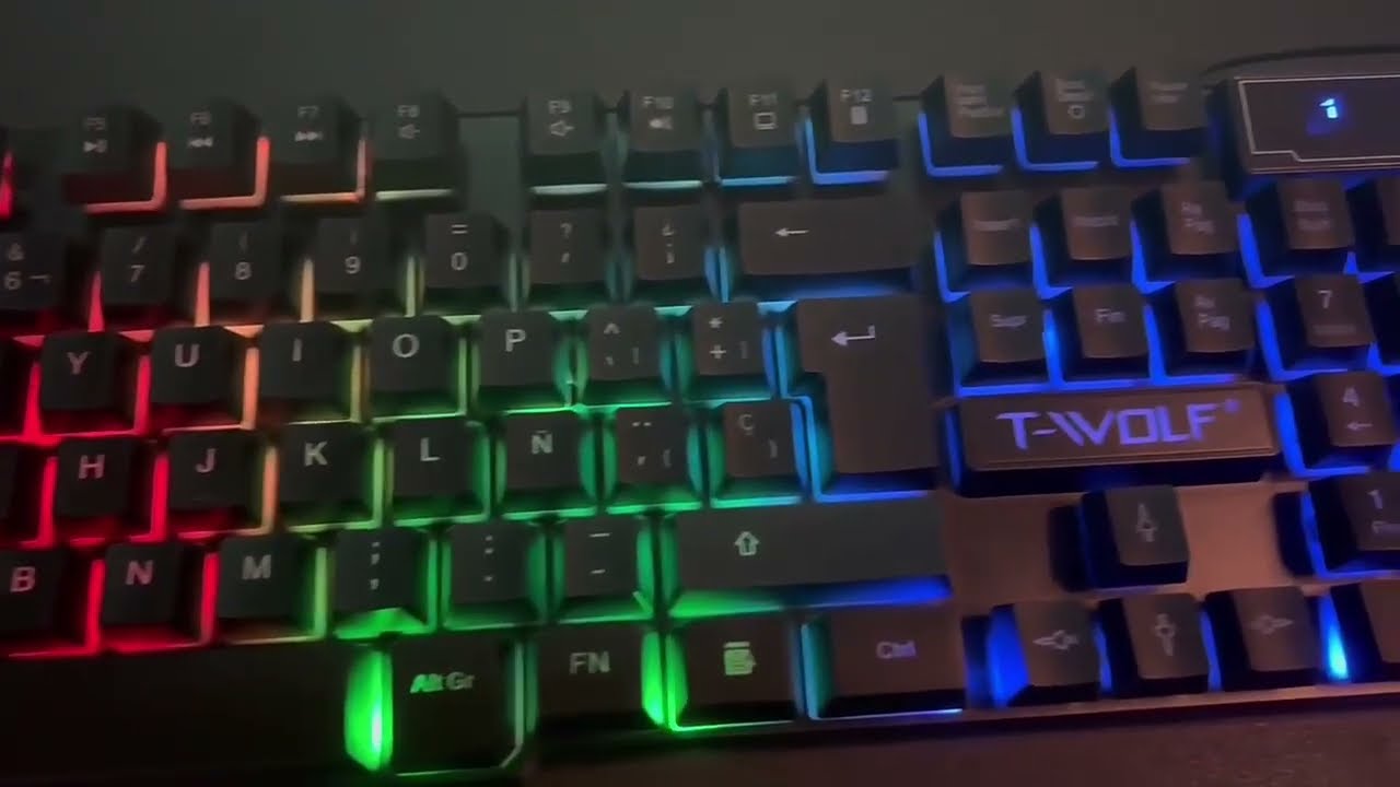 Gaming Keyboard & Mouse Combo T-Wolf TF200 Keyboard RGB LED USB Wired Keyboard and Mouse Combos PC