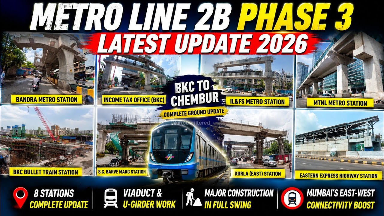 Mumbai Metro Line 2B Phase 3 Update | BKC, Kurla & Chembur Latest Progress 2026