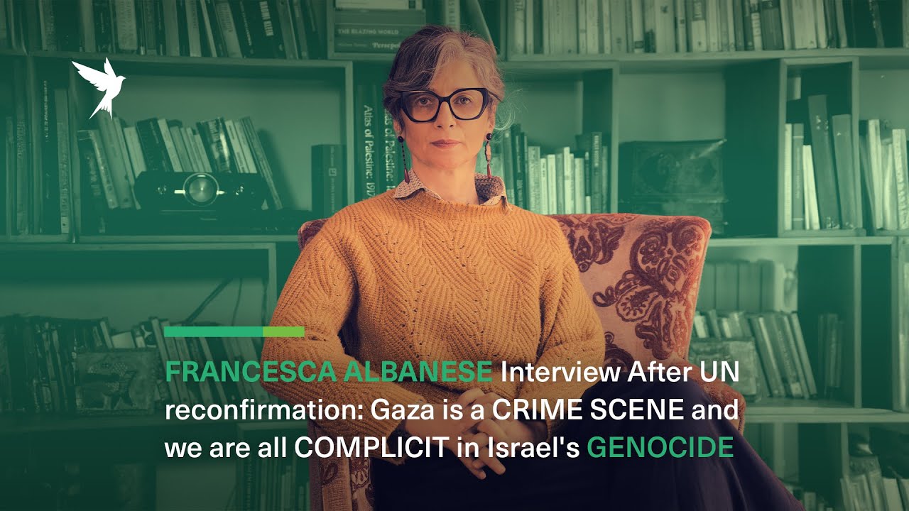 UN rapporteur Francesca Albanese: World is watching a live genocide in Gaza and doing nothing