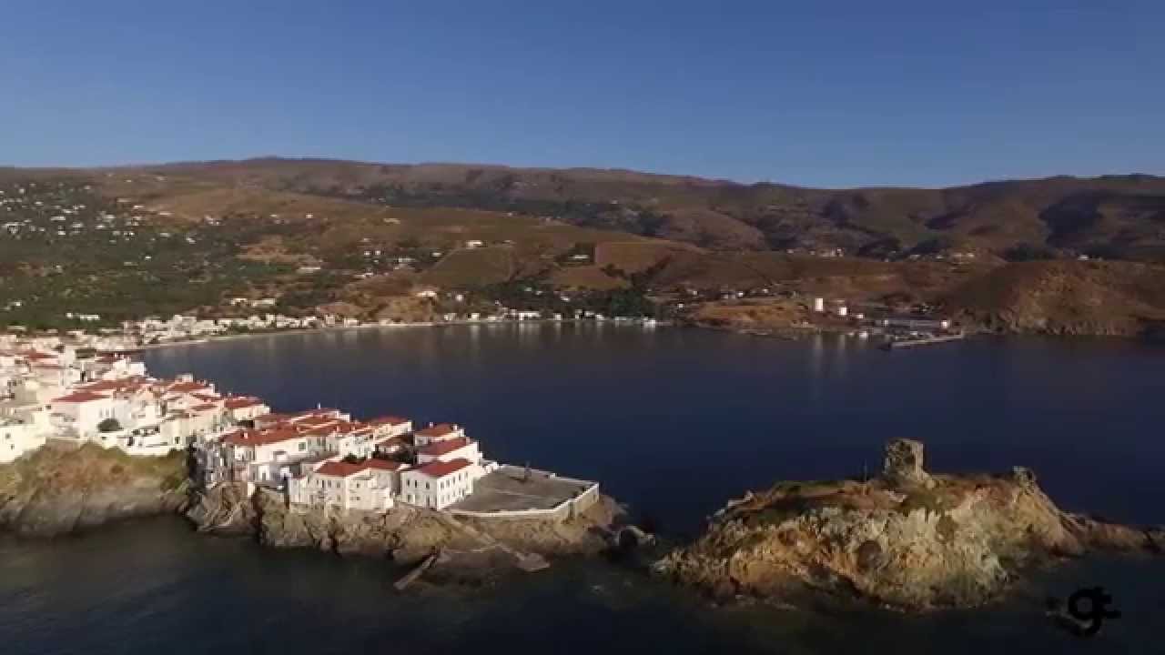 Beaches & Scenery of Andros Island, Greece (Aerial view)